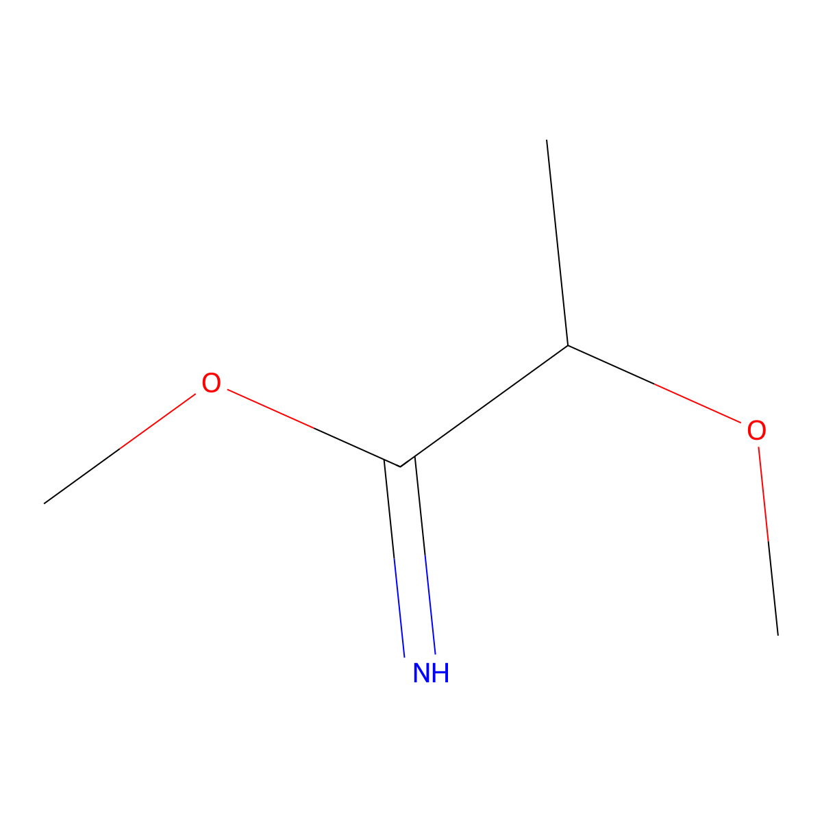 Methyl 2-methoxypropanimidate molecular structure, CAS 770679-40-8
