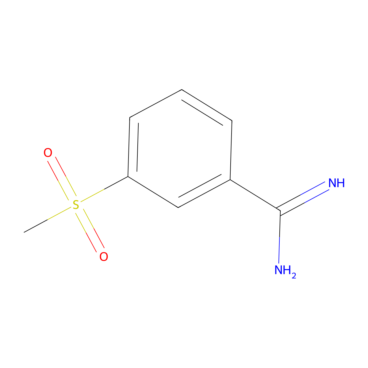 3-(Methanesulfonyl)benzene-1-carboximidamide molecular structure, CAS 770681-60-2