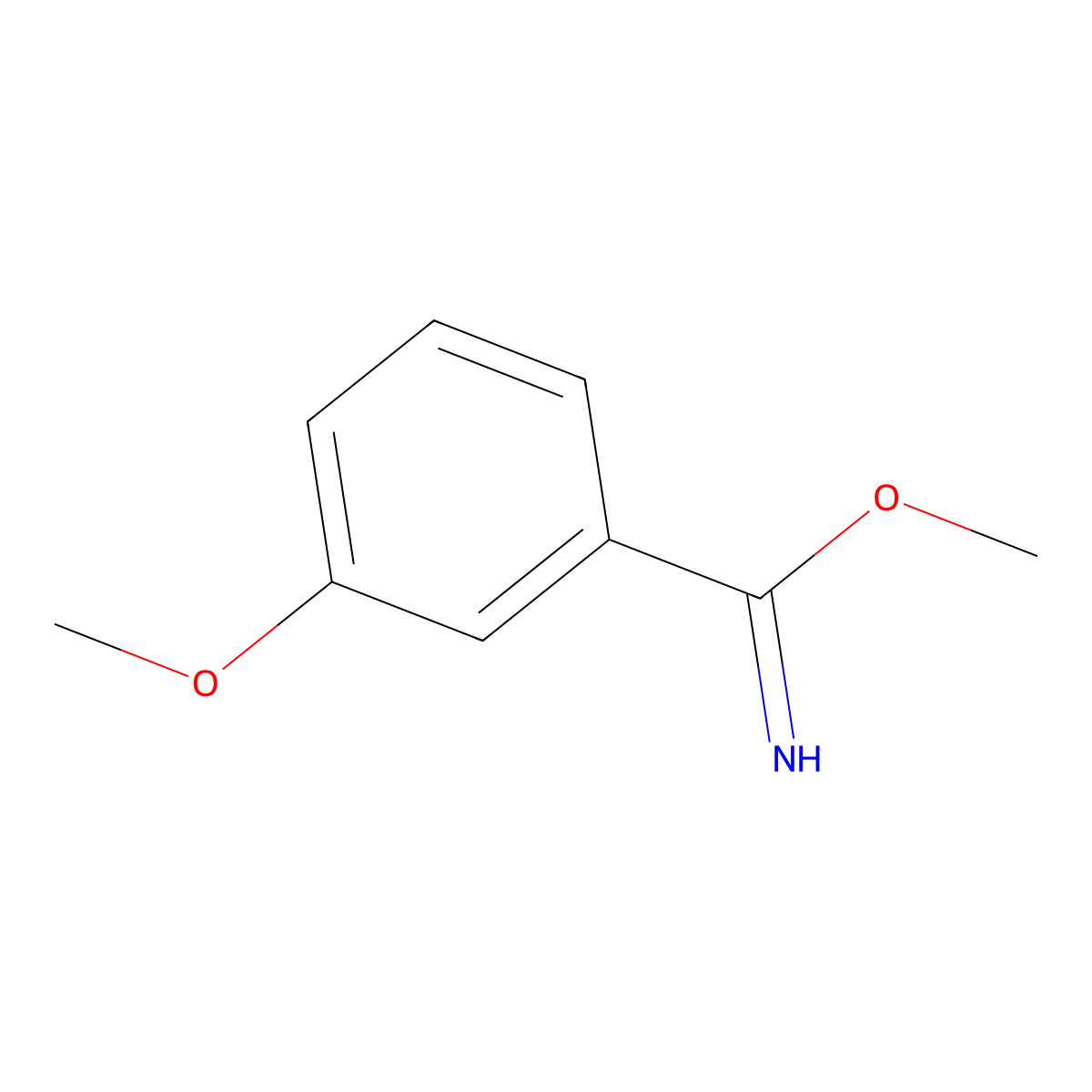 Methyl 3-methoxybenzimidate molecular structure, CAS 770683-82-4