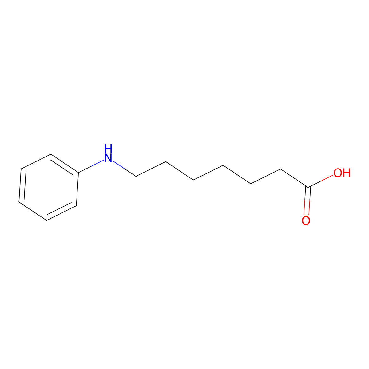 Heptanoic acid, 7-(phenylamino)- molecular structure, CAS 7707-02-0