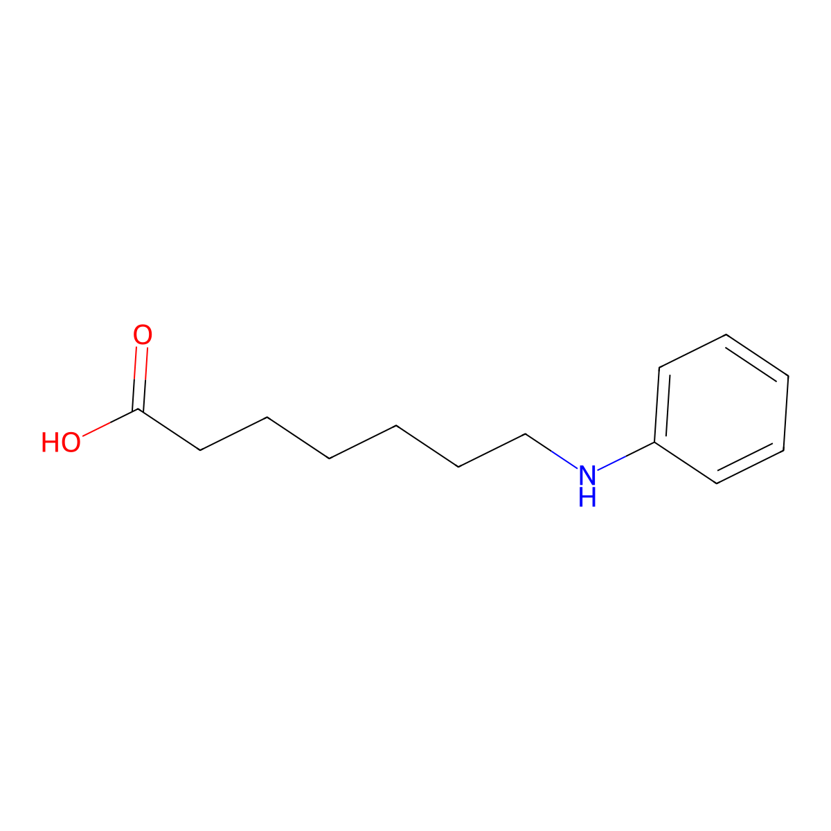 Heptanoic acid, 7-(phenylamino)- molecular structure, CAS 7707-02-0