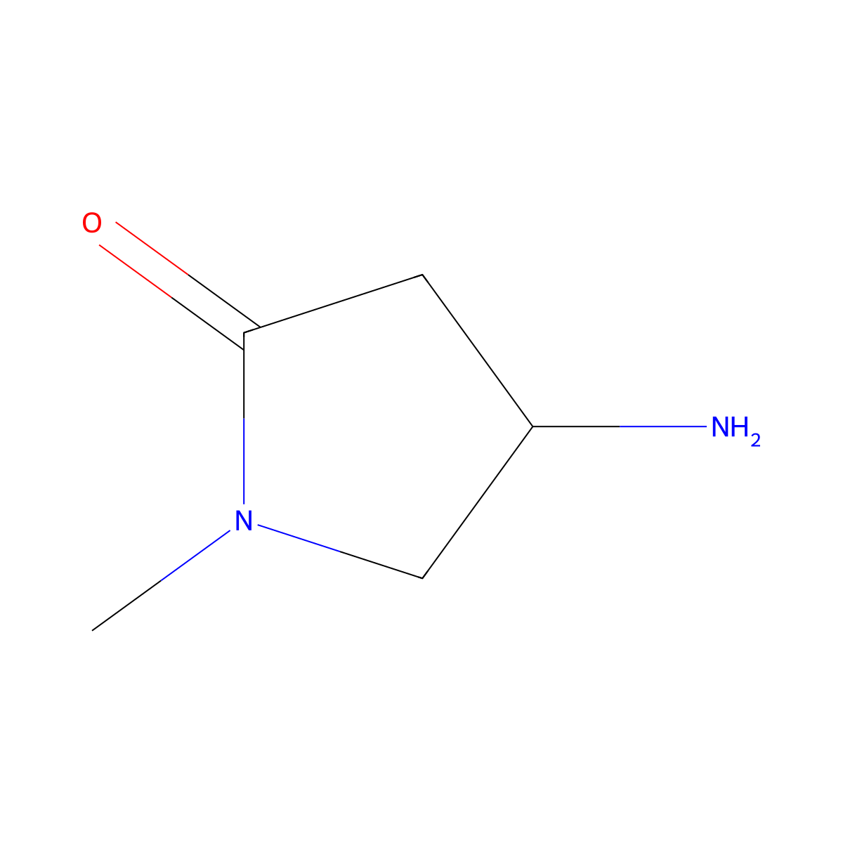 4-Amino-1-methylpyrrolidin-2-one molecular structure, CAS 770706-26-8
