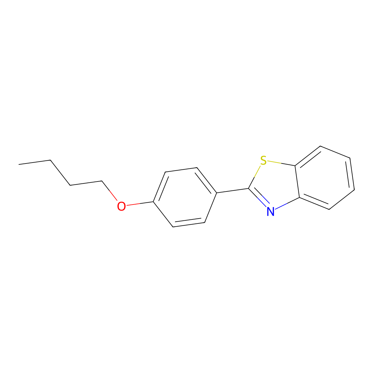2-(4-Butoxyphenyl)-1,3-benzothiazole molecular structure, CAS 770710-48-0