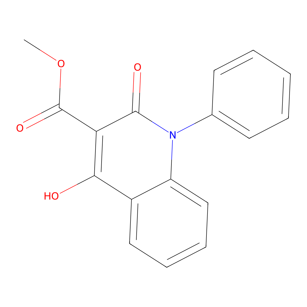 Methyl 4-hydroxy-2-oxo-1-phenyl-1,2-dihydroquinoline-3-carboxylate molecular structure, CAS 770711-44-9