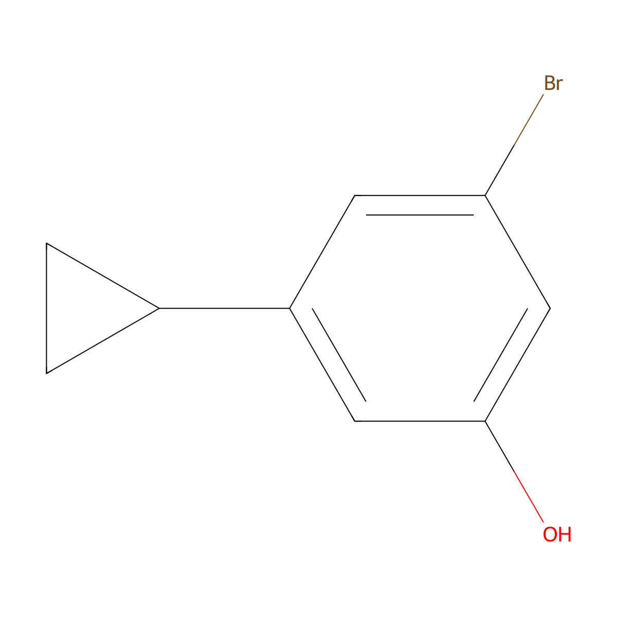 3-Bromo-5-cyclopropylphenol molecular structure, CAS 770718-91-7