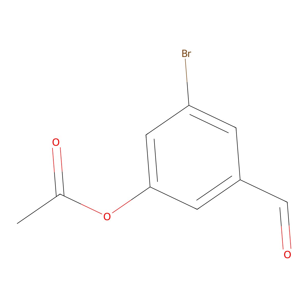 3-Bromo-5-formylphenyl acetate molecular structure, CAS 770718-97-3