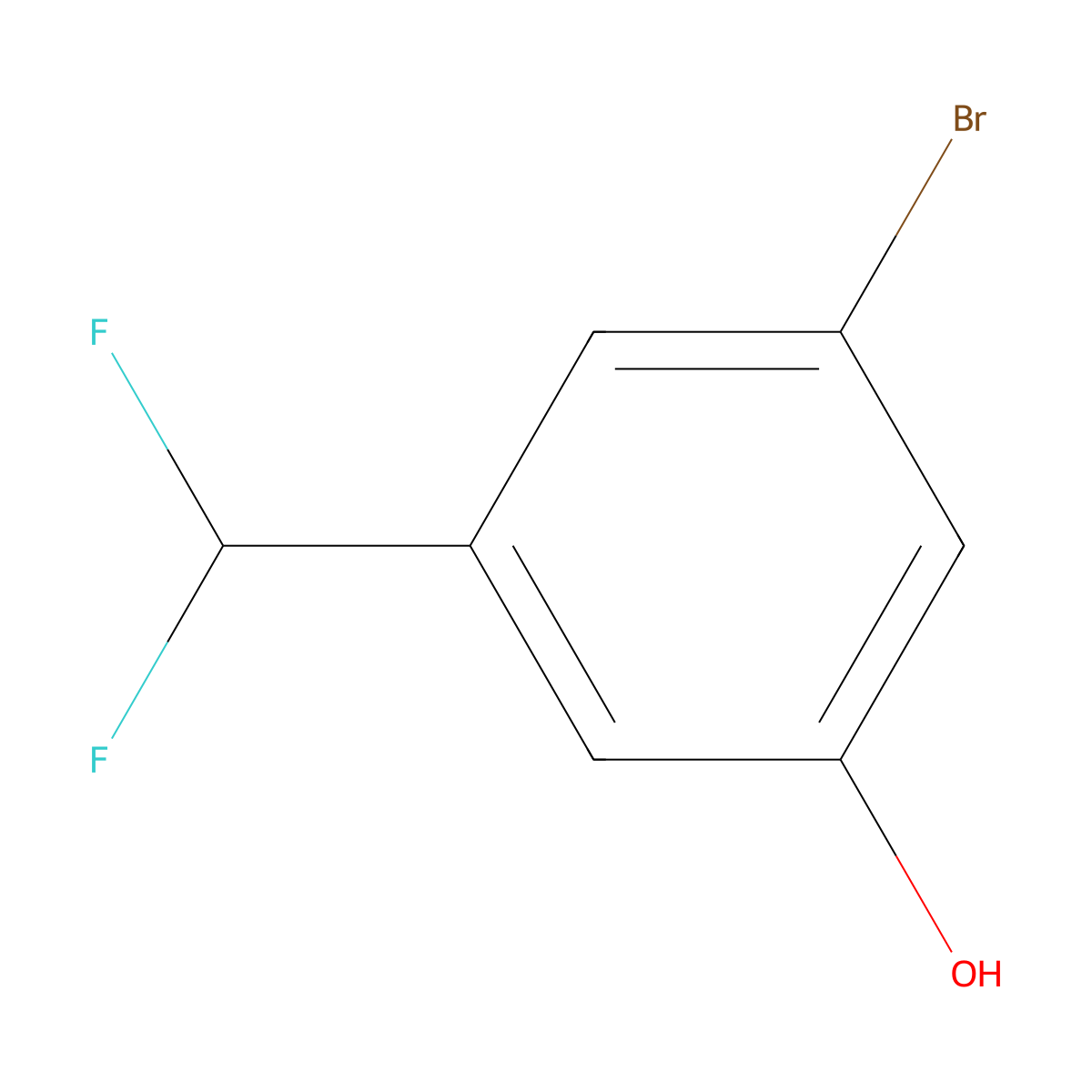 3-Bromo-5-(difluoromethyl)phenol molecular structure, CAS 770718-98-4