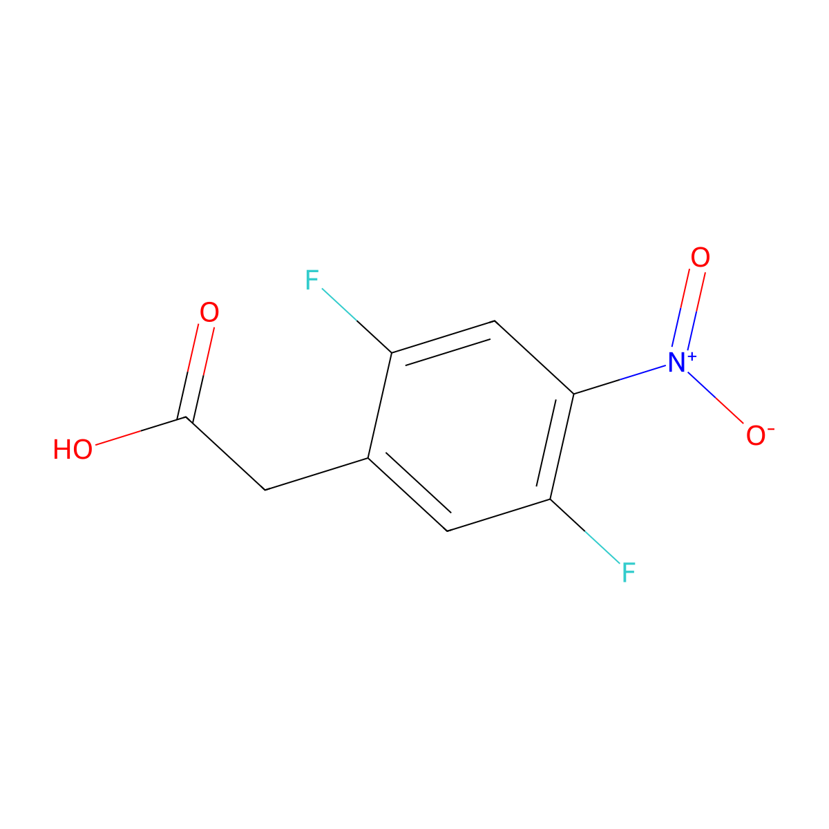 2-(2,5-Difluoro-4-nitrophenyl)acetic Acid molecular structure, CAS 770719-22-7