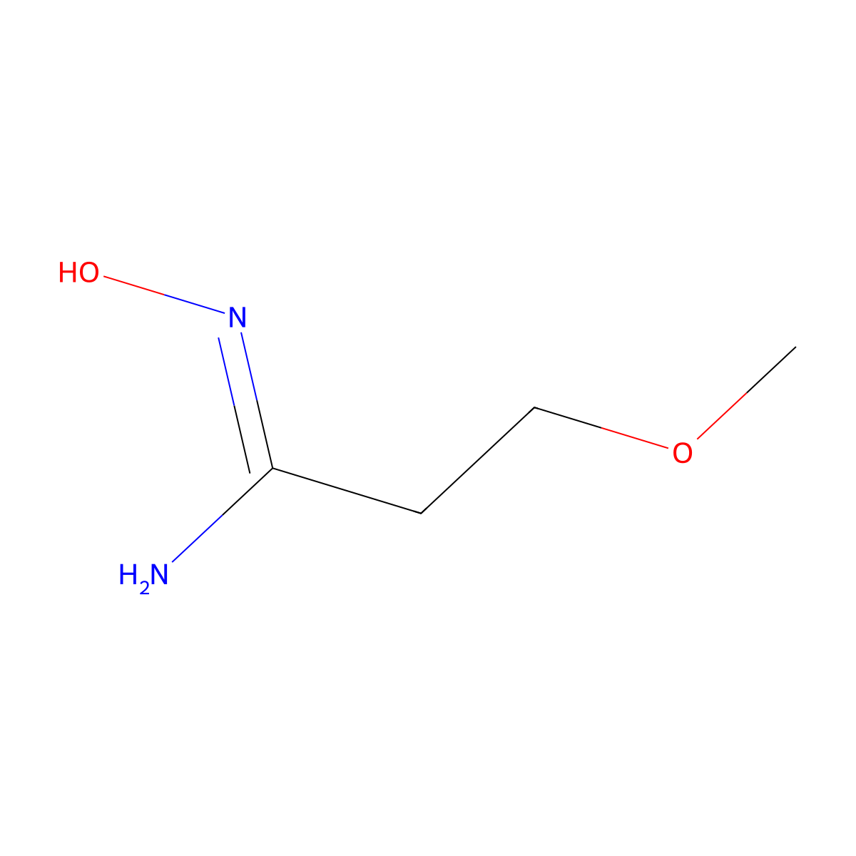 (1E)-N'-Hydroxy-3-methoxypropanimidamide hydrochloride molecular structure, CAS 77072-12-9