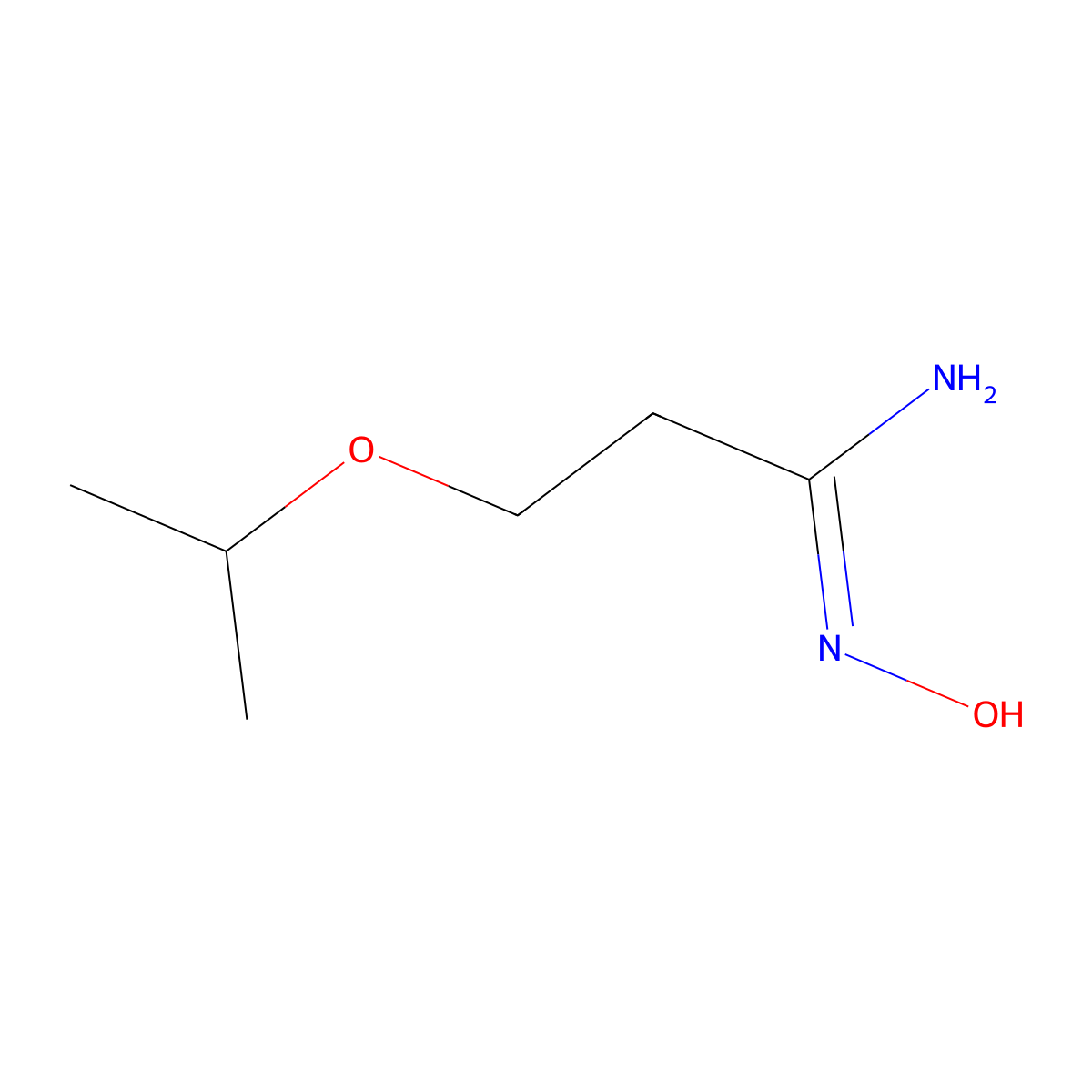 N'-Hydroxy-3-(propan-2-yloxy)propanimidamide molecular structure, CAS 77072-13-0