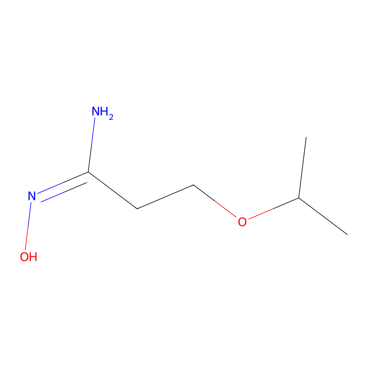 N'-Hydroxy-3-(propan-2-yloxy)propanimidamide molecular structure, CAS 77072-13-0