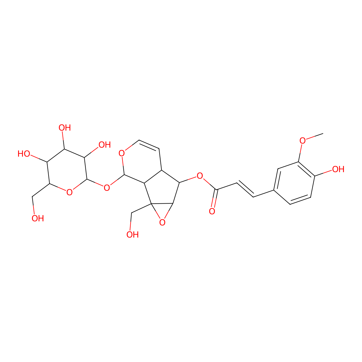 6-O-trans-Feruloylcatalpol molecular structure, CAS 770721-33-0