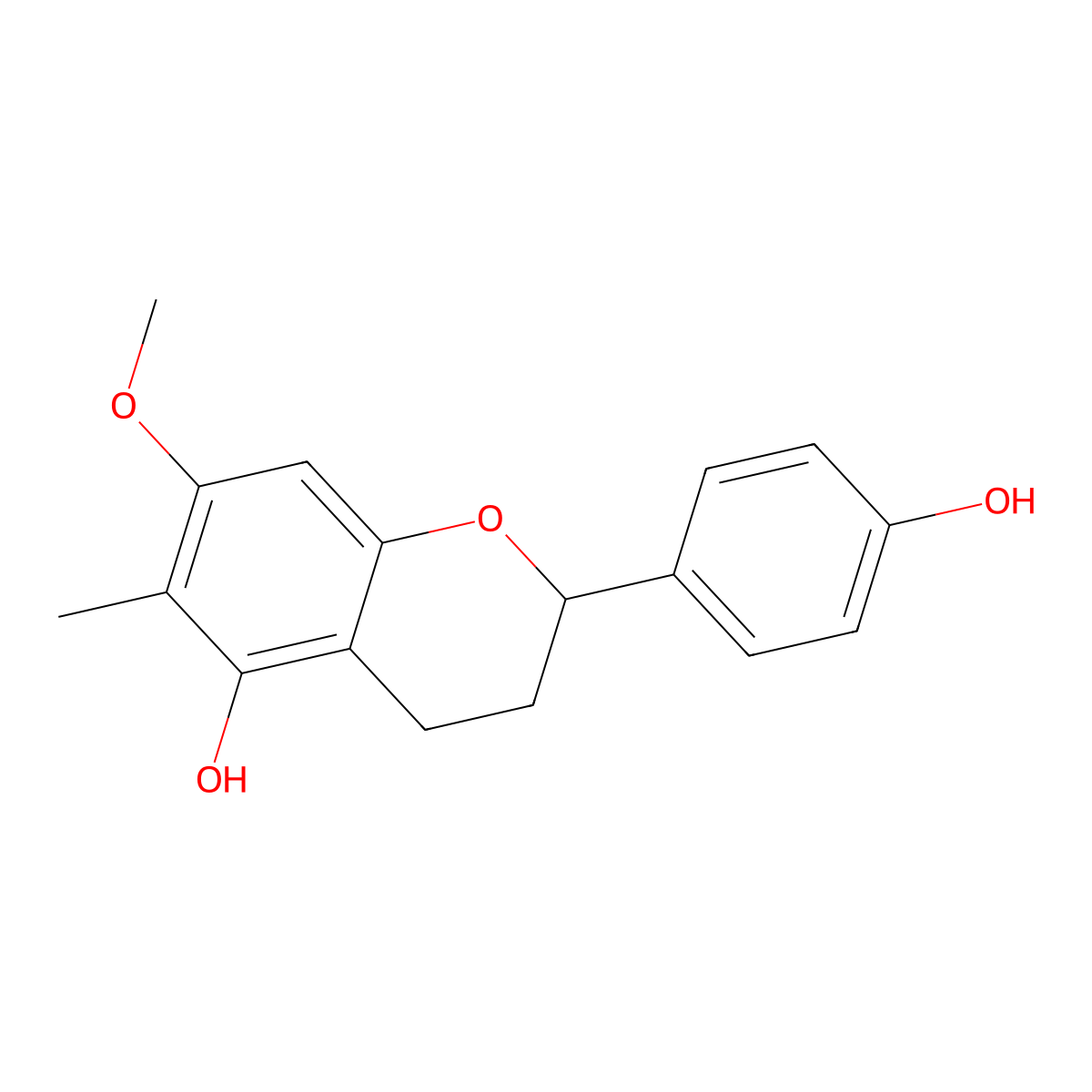 5,4'-Dihydroxy-7-methoxy-6-methylflavane molecular structure, CAS 770729-34-5