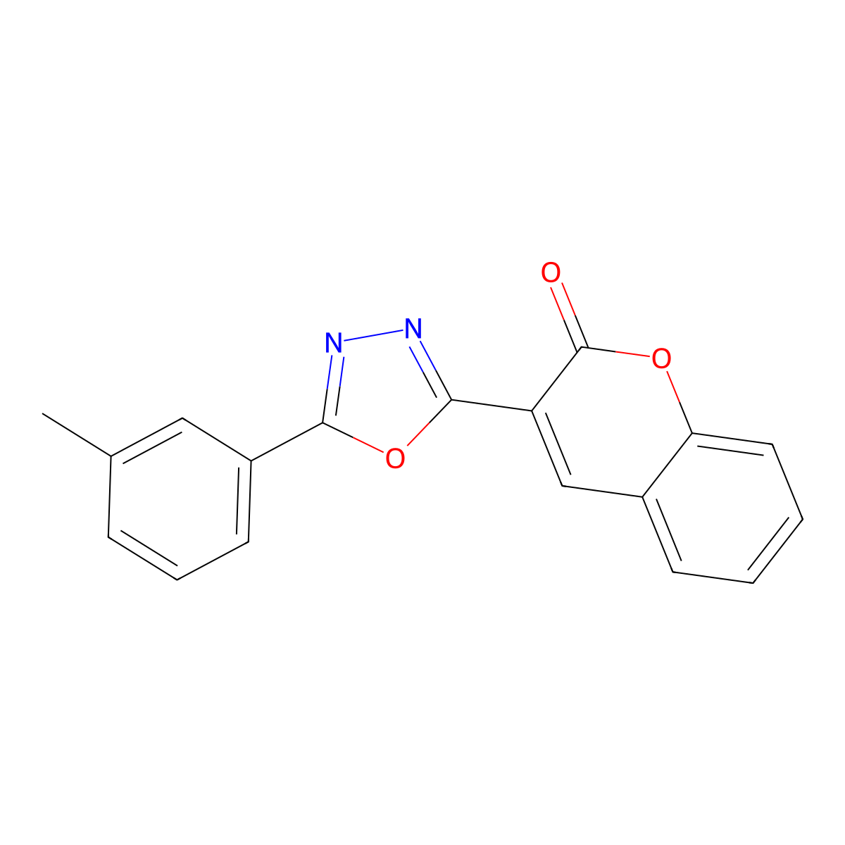 3-[5-(3-methylphenyl)-1,3,4-oxadiazol-2-yl]-2H-chromen-2-one molecular structure, CAS 770746-84-4