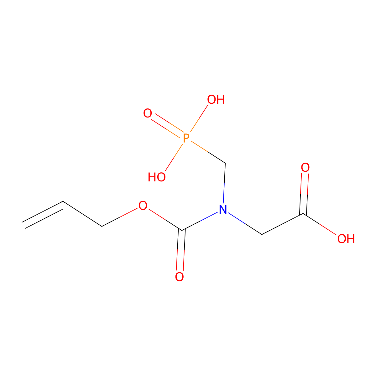 2-[(Phosphonomethyl)[(prop-2-en-1-yloxy)carbonyl]amino]acetic acid molecular structure, CAS 77076-92-7