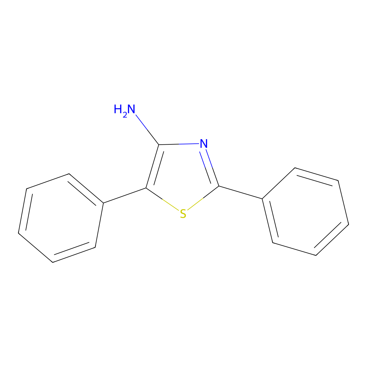 2,5-Diphenyl-1,3-thiazol-4-amine molecular structure, CAS 77077-60-2