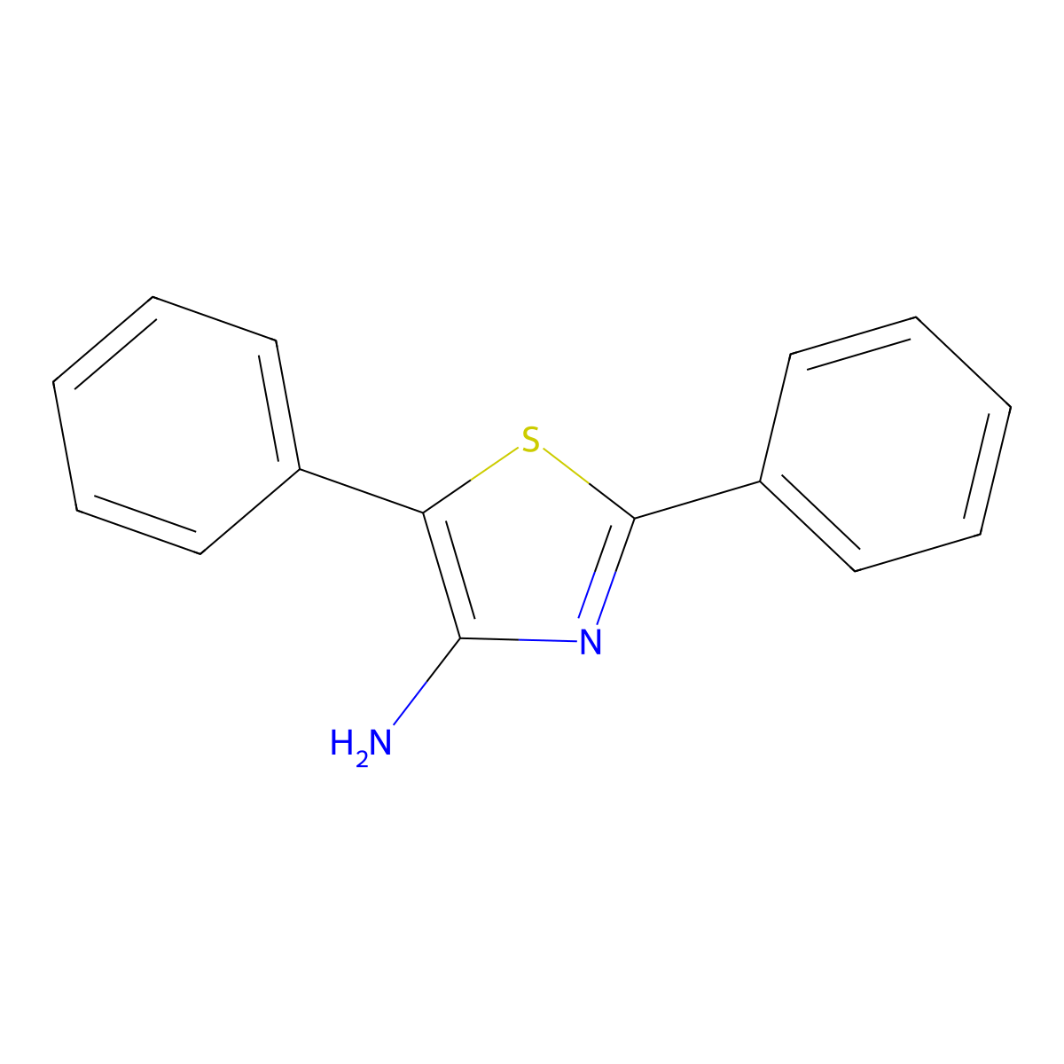 2,5-Diphenyl-1,3-thiazol-4-amine molecular structure, CAS 77077-60-2