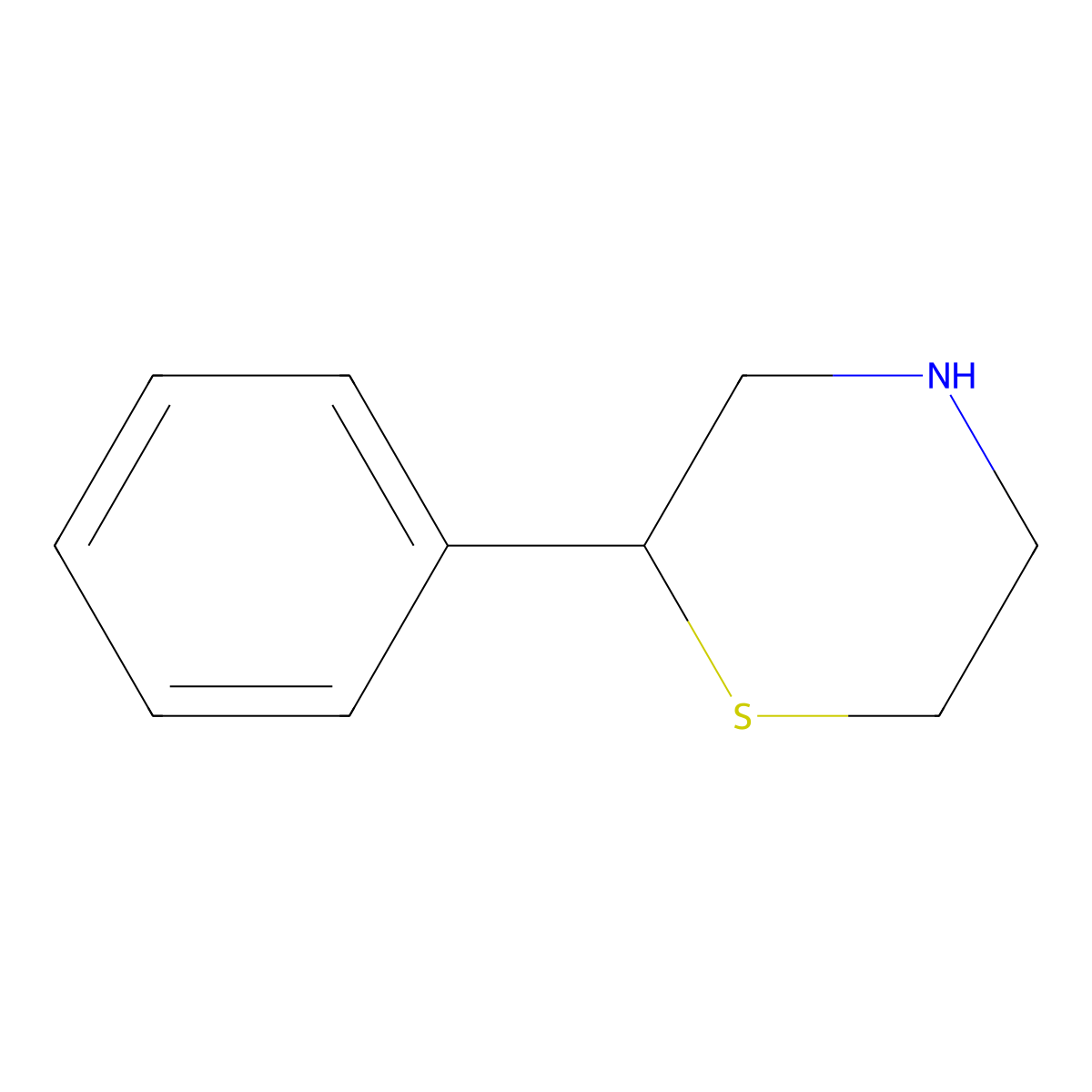 2-Phenylthiomorpholine molecular structure, CAS 77082-31-6