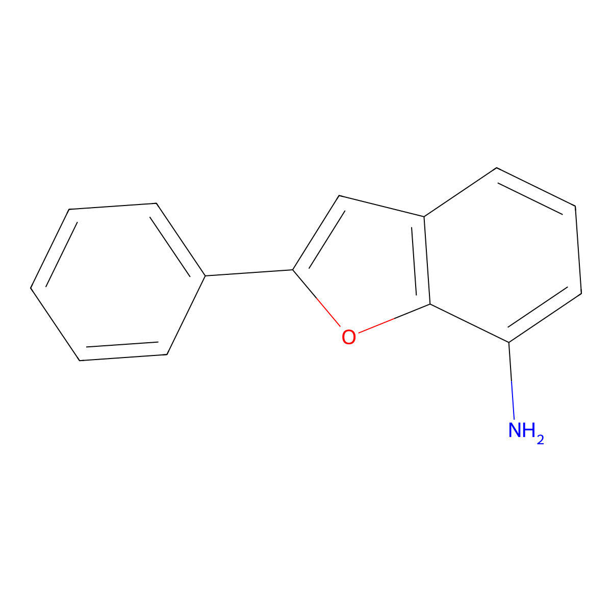 2-Phenyl-1-benzofuran-7-amine molecular structure, CAS 77083-99-9