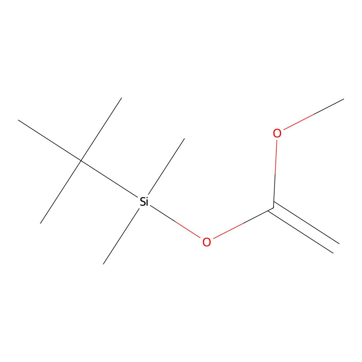 1-(tert-Butyldimethylsilyloxy)-1-methoxyethene molecular structure, CAS 77086-38-5