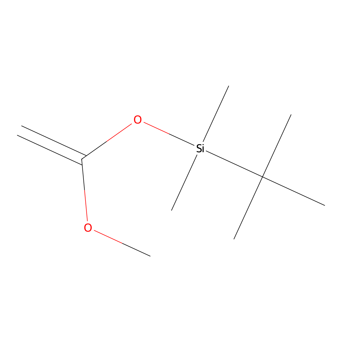 1-(tert-Butyldimethylsilyloxy)-1-methoxyethene molecular structure, CAS 77086-38-5
