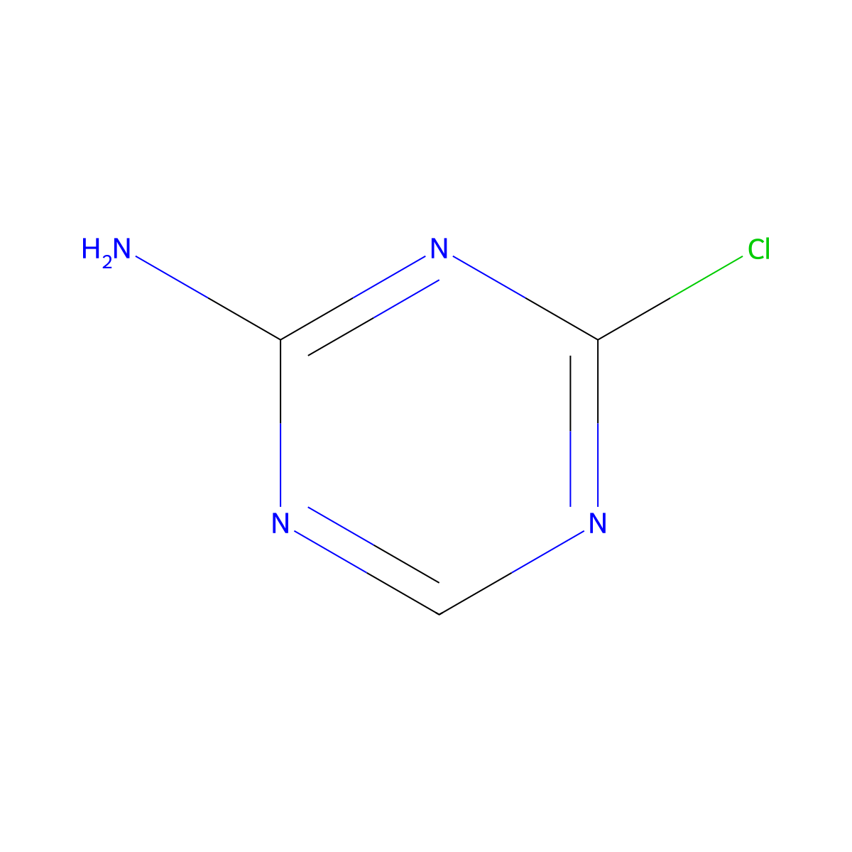 1,3,5-Triazin-2-amine, 4-chloro- molecular structure, CAS 7709-13-9