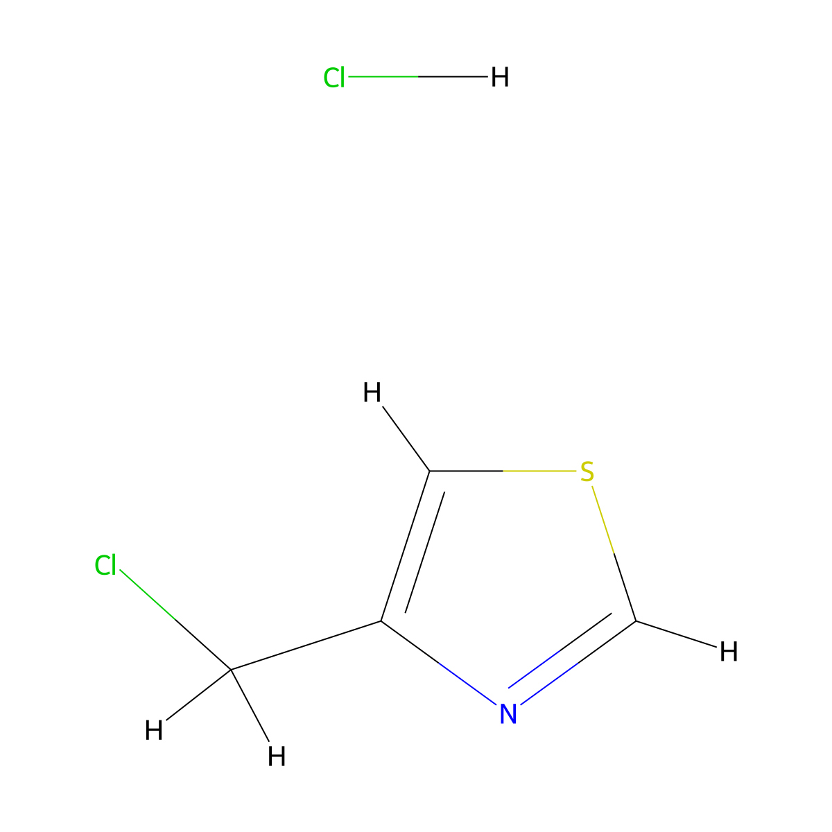 4-(Chloromethyl)-1,3-thiazole hydrochloride molecular structure, CAS 7709-58-2