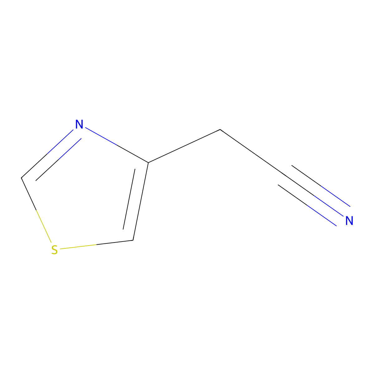 2-(1,3-Thiazol-4-yl)acetonitrile molecular structure, CAS 7709-59-3