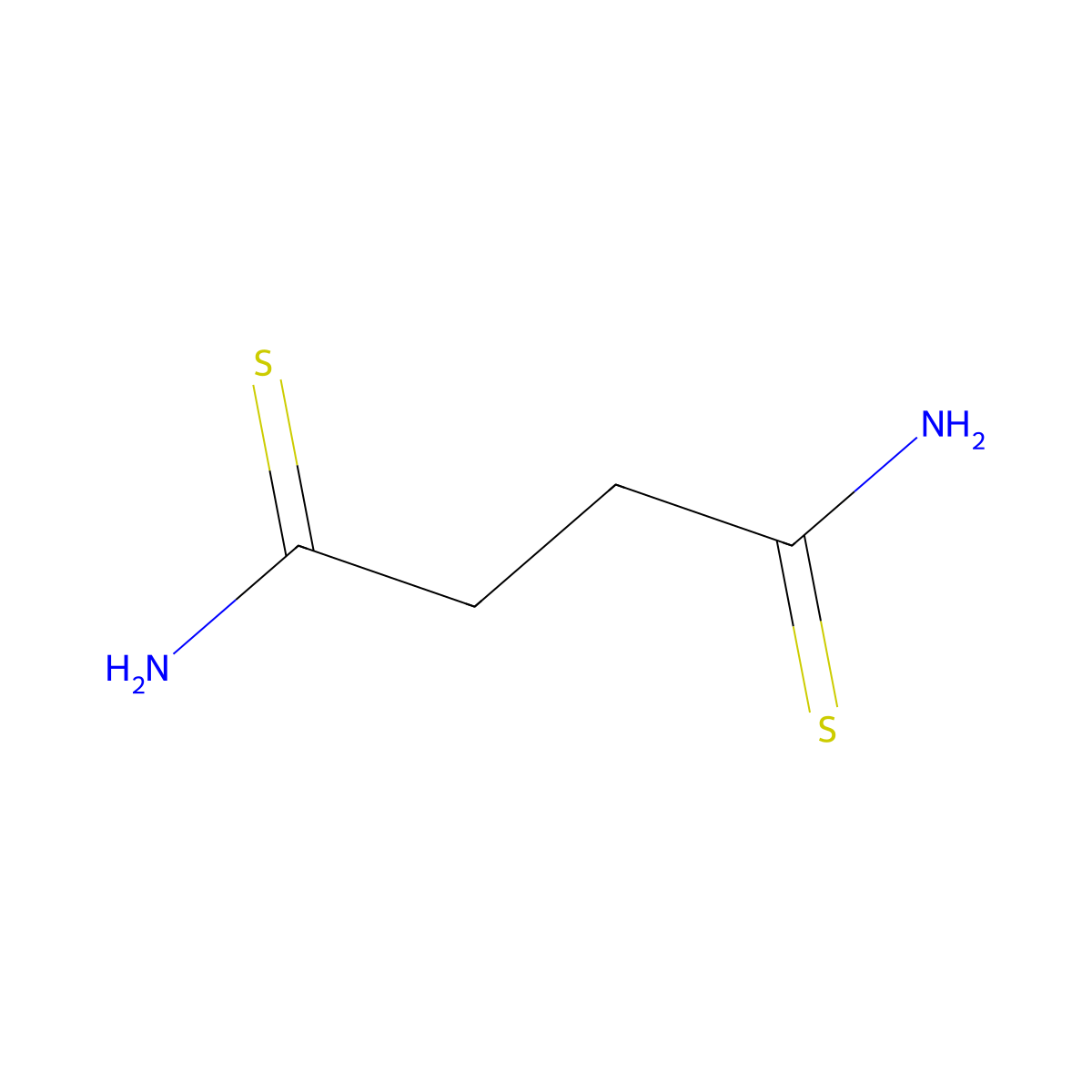 Butanedithioamide molecular structure, CAS 7709-70-8