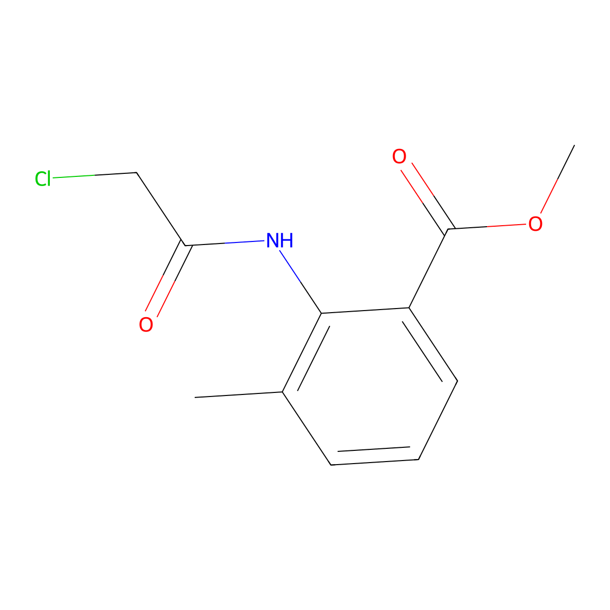 Methyl 2-(2-chloroacetamido)-3-methylbenzoate molecular structure, CAS 77093-79-9