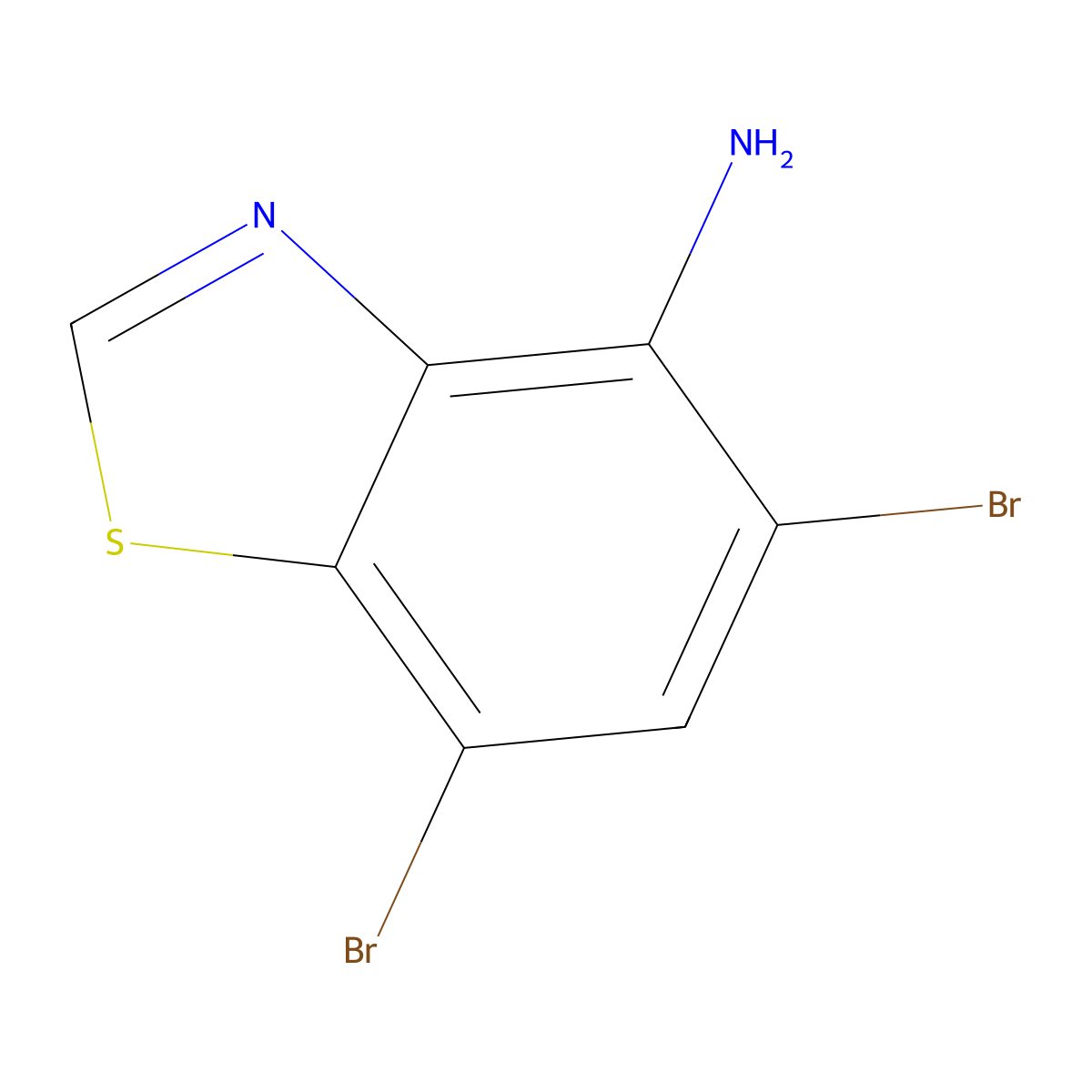 5,7-Dibromobenzo[d]thiazol-4-amine molecular structure, CAS 771-11-9