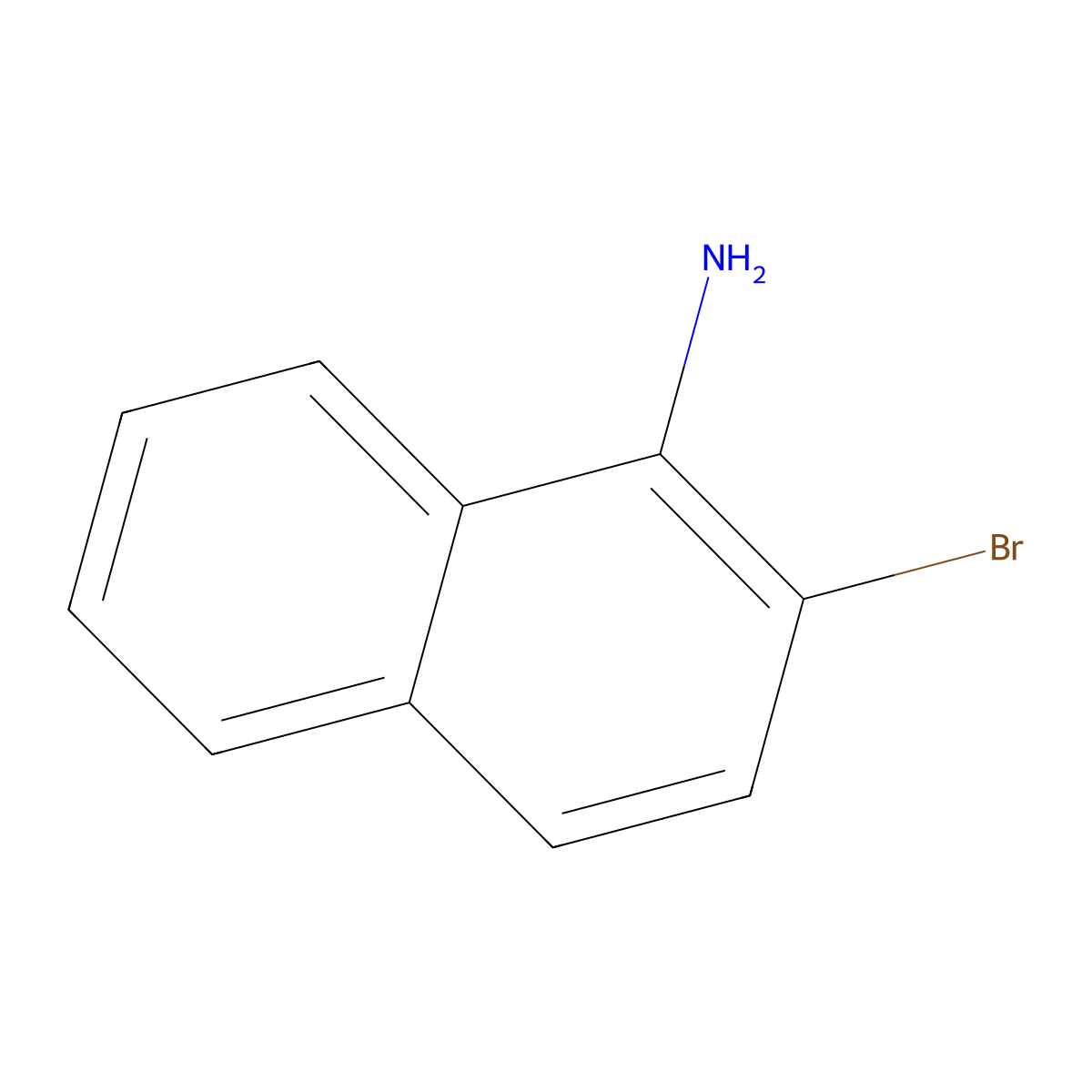 1-Amino-2-bromonaphthalene molecular structure, CAS 771-14-2