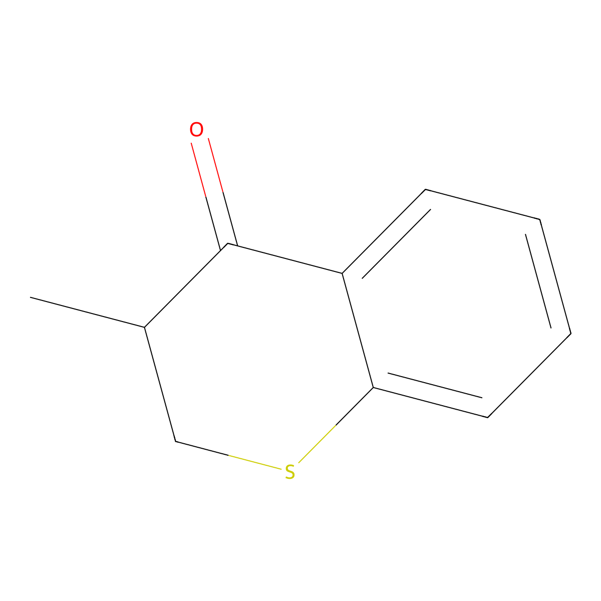 3-methyl-3,4-dihydro-2H-1-benzothiopyran-4-one molecular structure, CAS 771-17-5