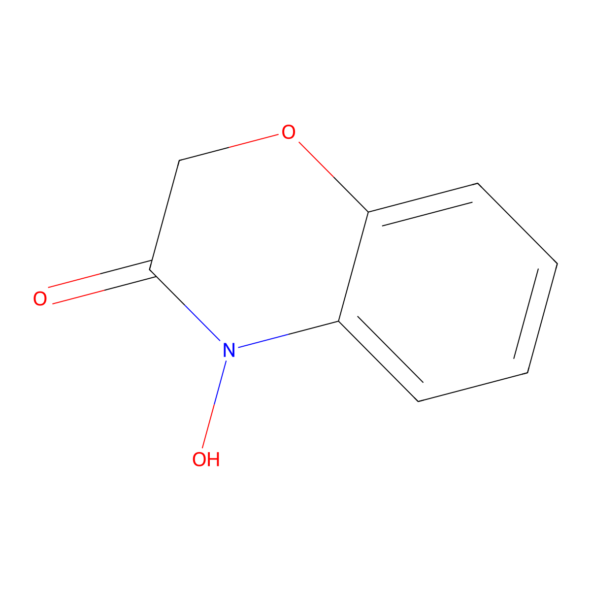 2H-1,4-Benzoxazin-3(4H)-one, 4-hydroxy- molecular structure, CAS 771-26-6