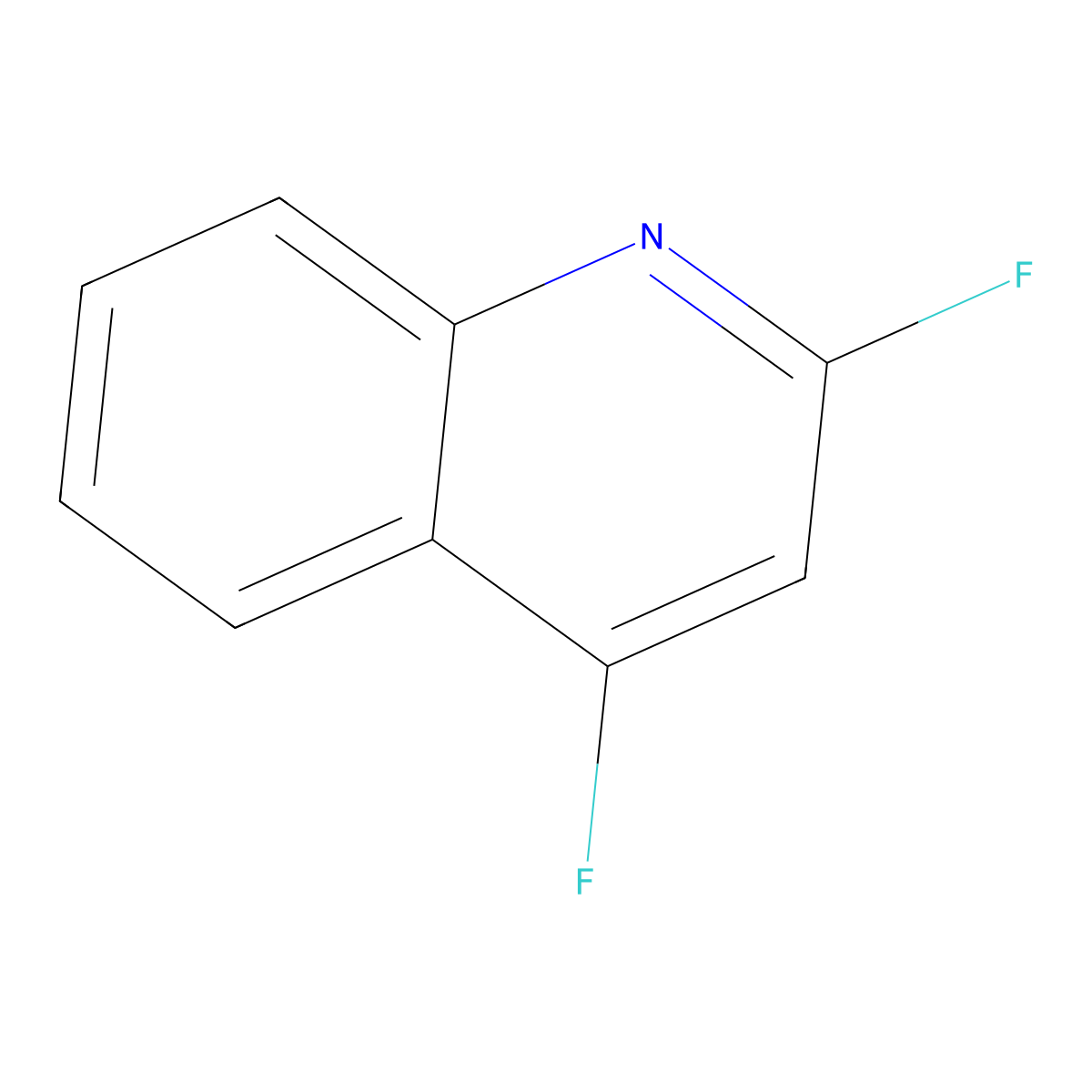 2,4-Difluoroquinoline molecular structure, CAS 771-38-0
