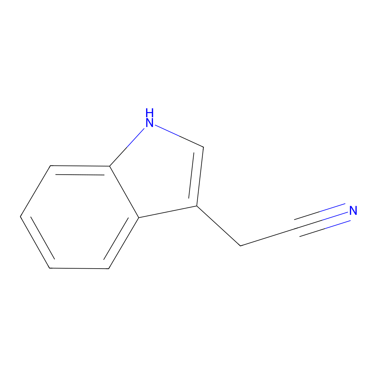 Indole-3-acetonitrile molecular structure, CAS 771-51-7