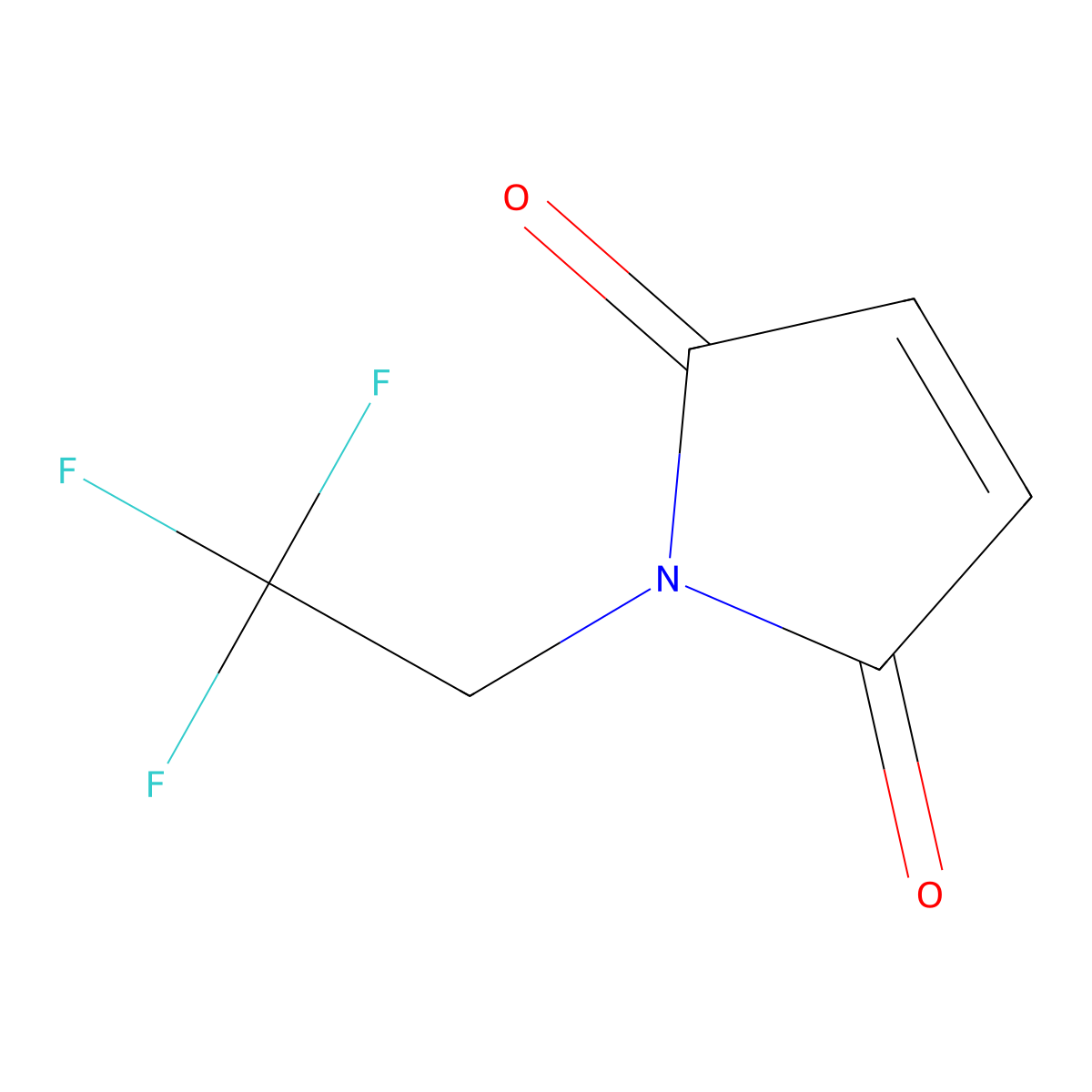 1-(2,2,2-trifluoroethyl)-2,5-dihydro-1H-pyrrole-2,5-dione molecular structure, CAS 771-52-8