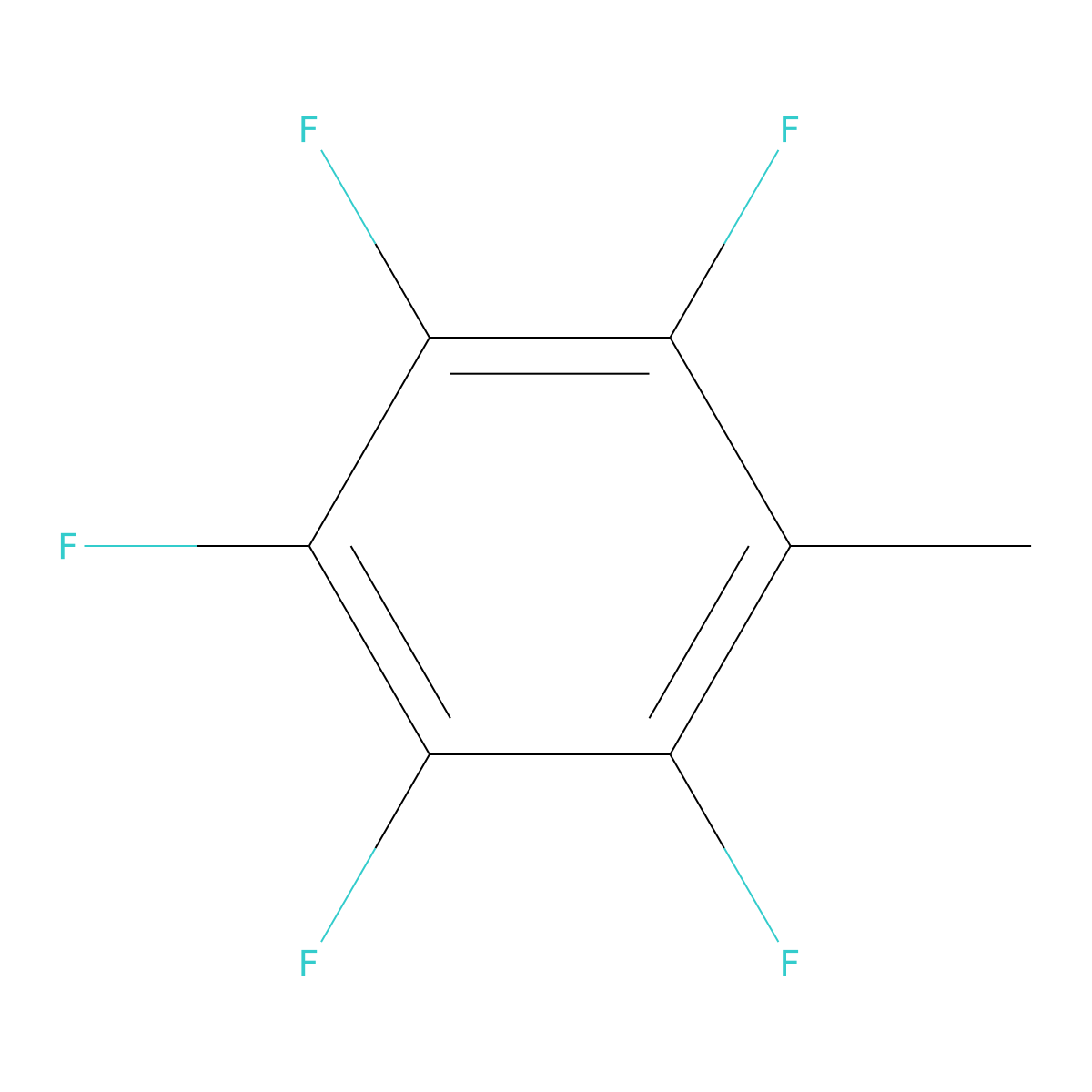 Pentafluoromethylbenzene molecular structure, CAS 771-56-2