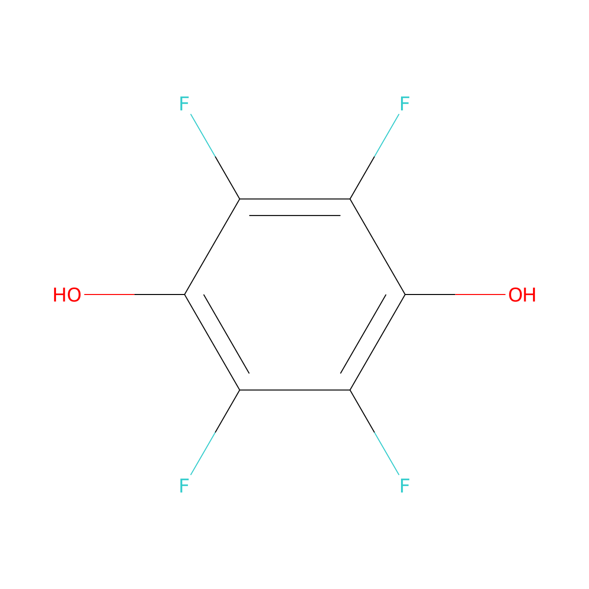 2,3,5,6-Tetrafluorohydroquinone molecular structure, CAS 771-63-1