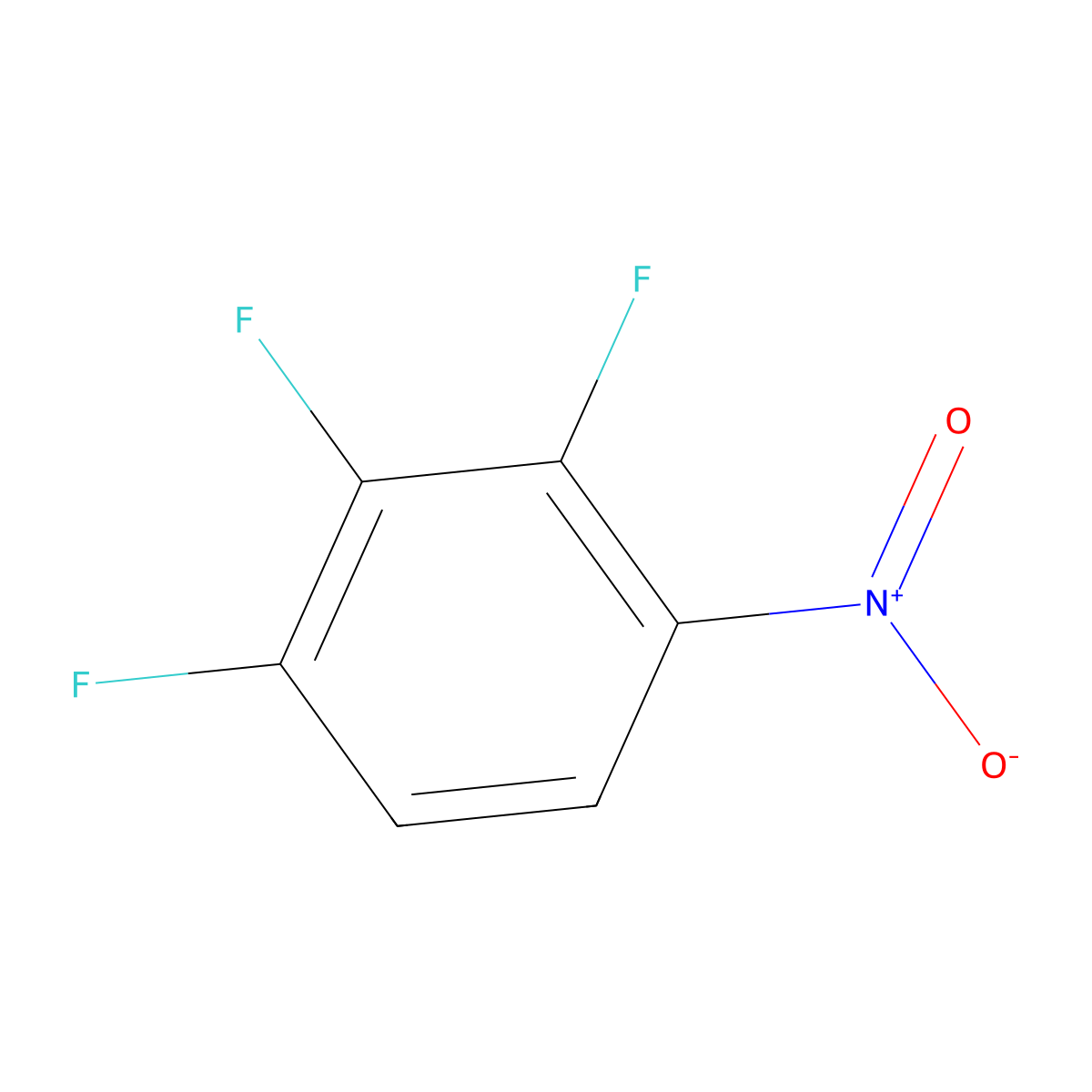 1,2,3-Trifluoro-4-nitrobenzene molecular structure, CAS 771-69-7