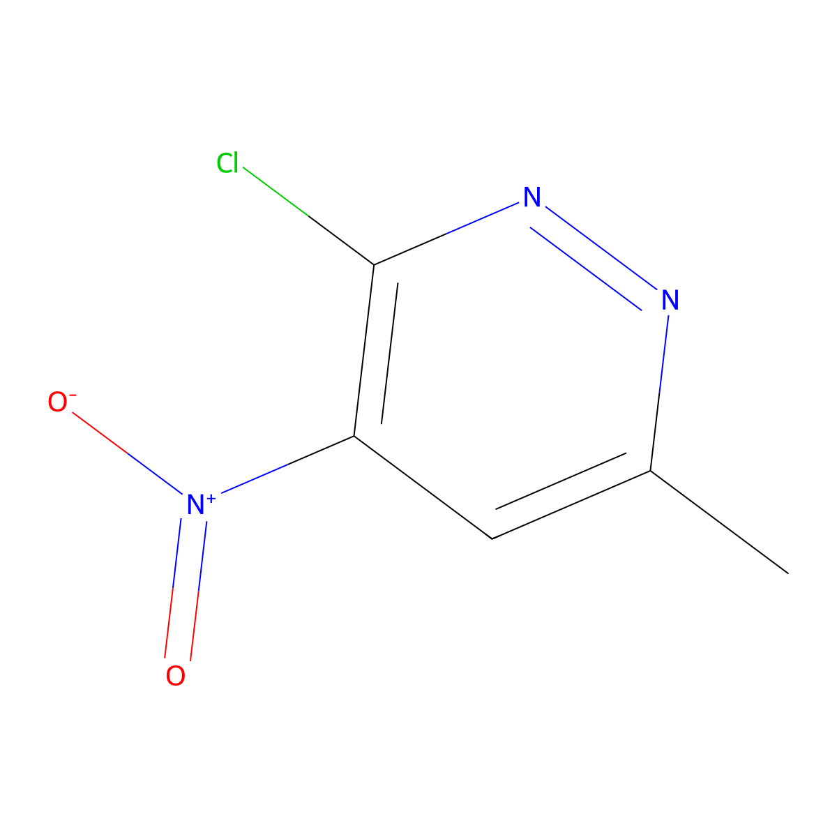 3-Chloro-6-methyl-4-nitropyridazine molecular structure, CAS 771-78-8