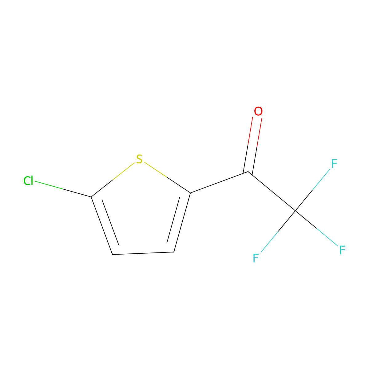 2-Chloro-5-trifluoroacetylthiophene molecular structure, CAS 771-83-5