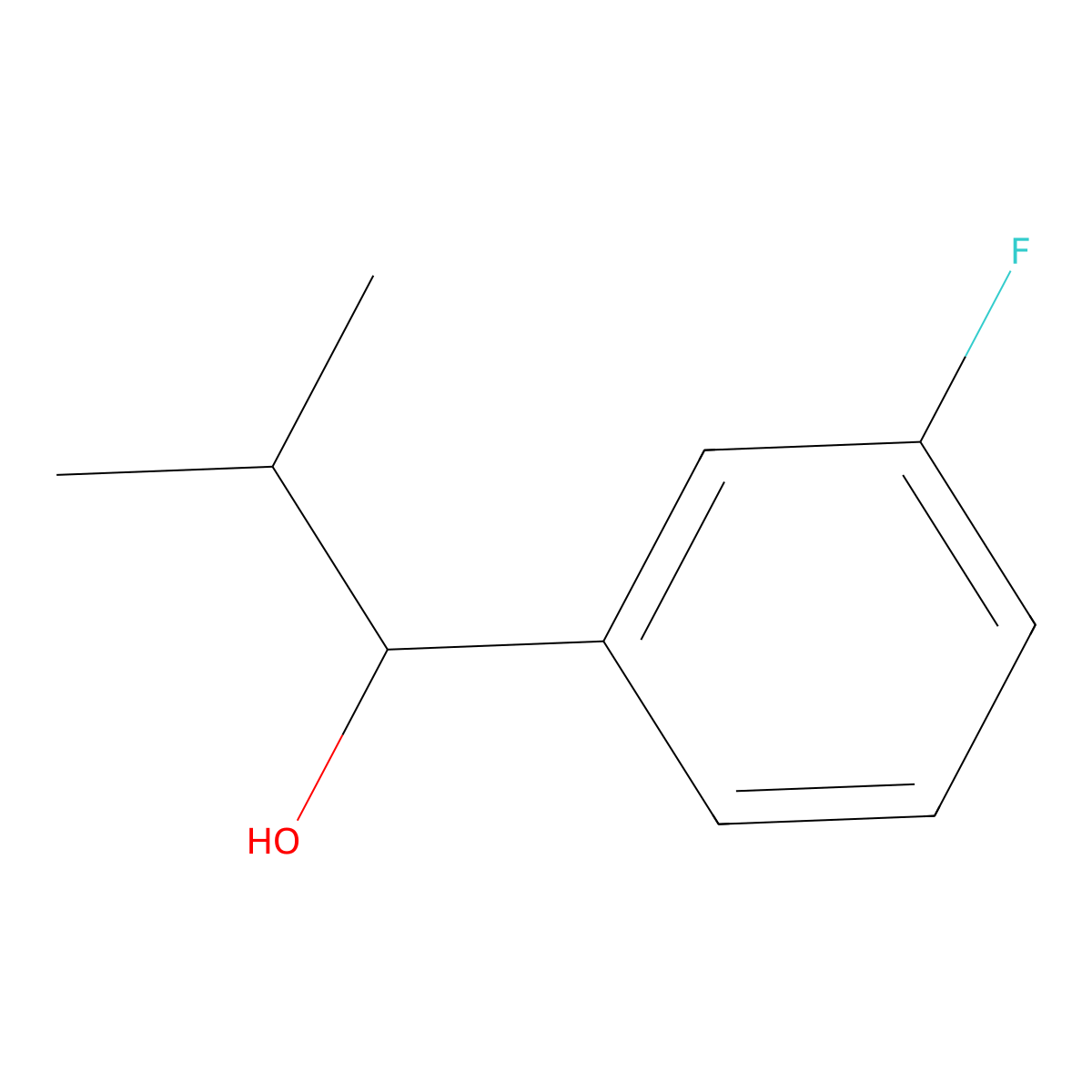 1-(3-Fluorophenyl)-2-methylpropan-1-ol molecular structure, CAS 771-85-7