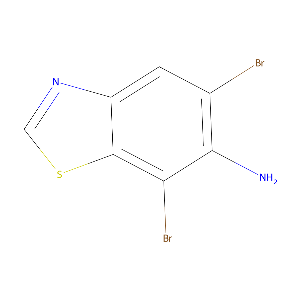 5,7-Dibromobenzo[d]thiazol-6-amine molecular structure, CAS 771-86-8