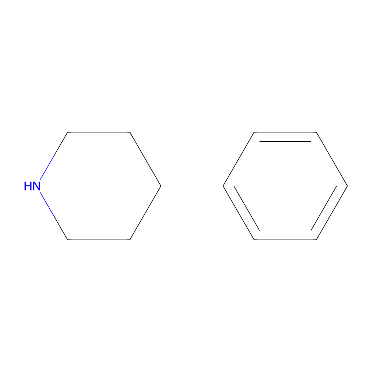 4-Phenylpiperidine molecular structure, CAS 771-99-3