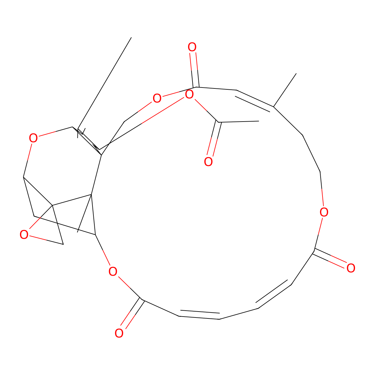(5,13,25-Trimethyl-11,17,22-trioxospiro[2,10,16,23-tetraoxatetracyclo[22.2.1.03,8.08,25]heptacosa-4,12,18,20-tetraene-26,2'-oxirane]-6-yl) acetate molecular structure, CAS 77101-88-3
