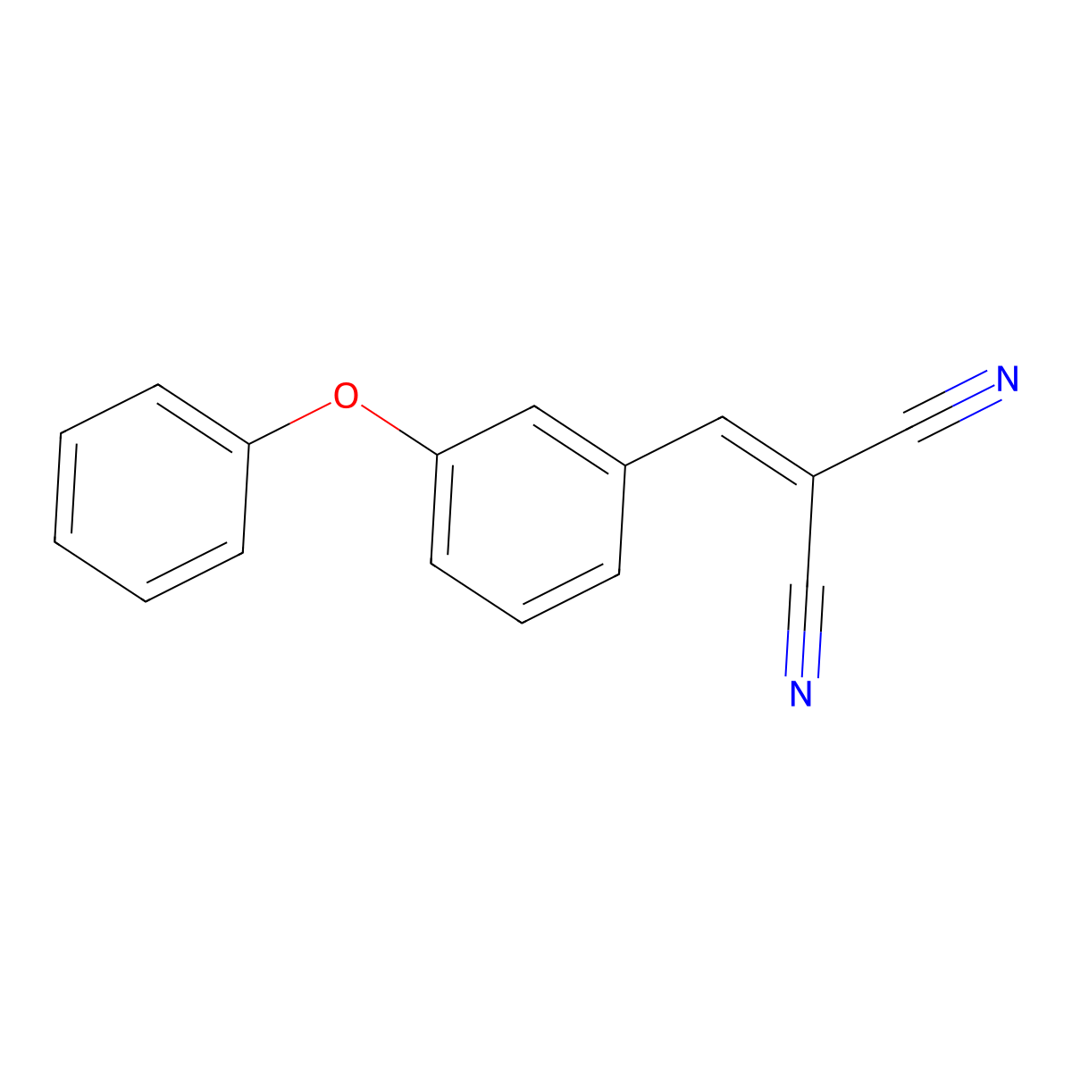 2-(3-Phenoxybenzylidene)malononitrile molecular structure, CAS 77103-01-6