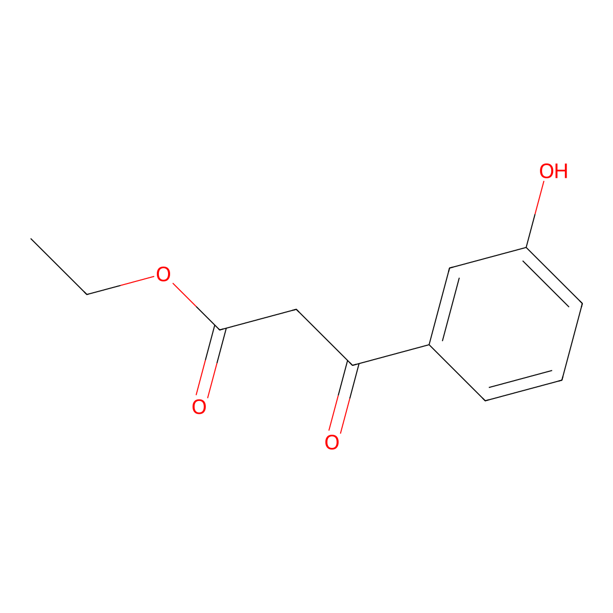 Ethyl 3-(3-hydroxyphenyl)-3-oxopropanoate molecular structure, CAS 77103-49-2