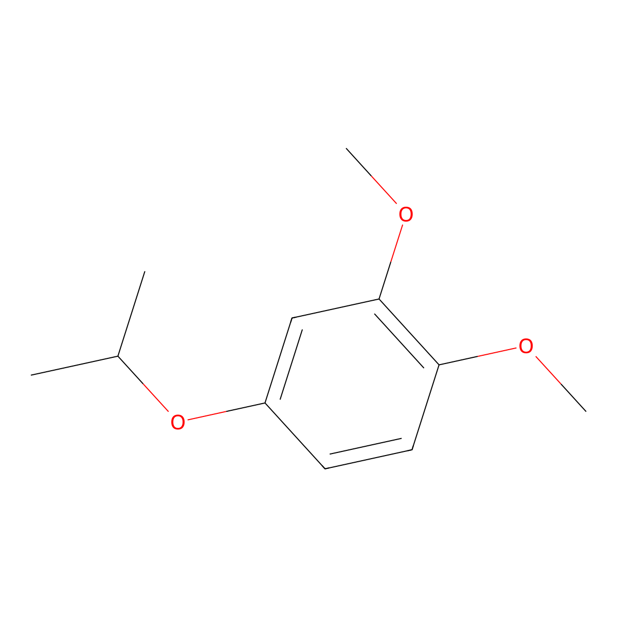 Benzene, 1,2-dimethoxy-4-(1-methylethoxy)- molecular structure, CAS 77106-50-4