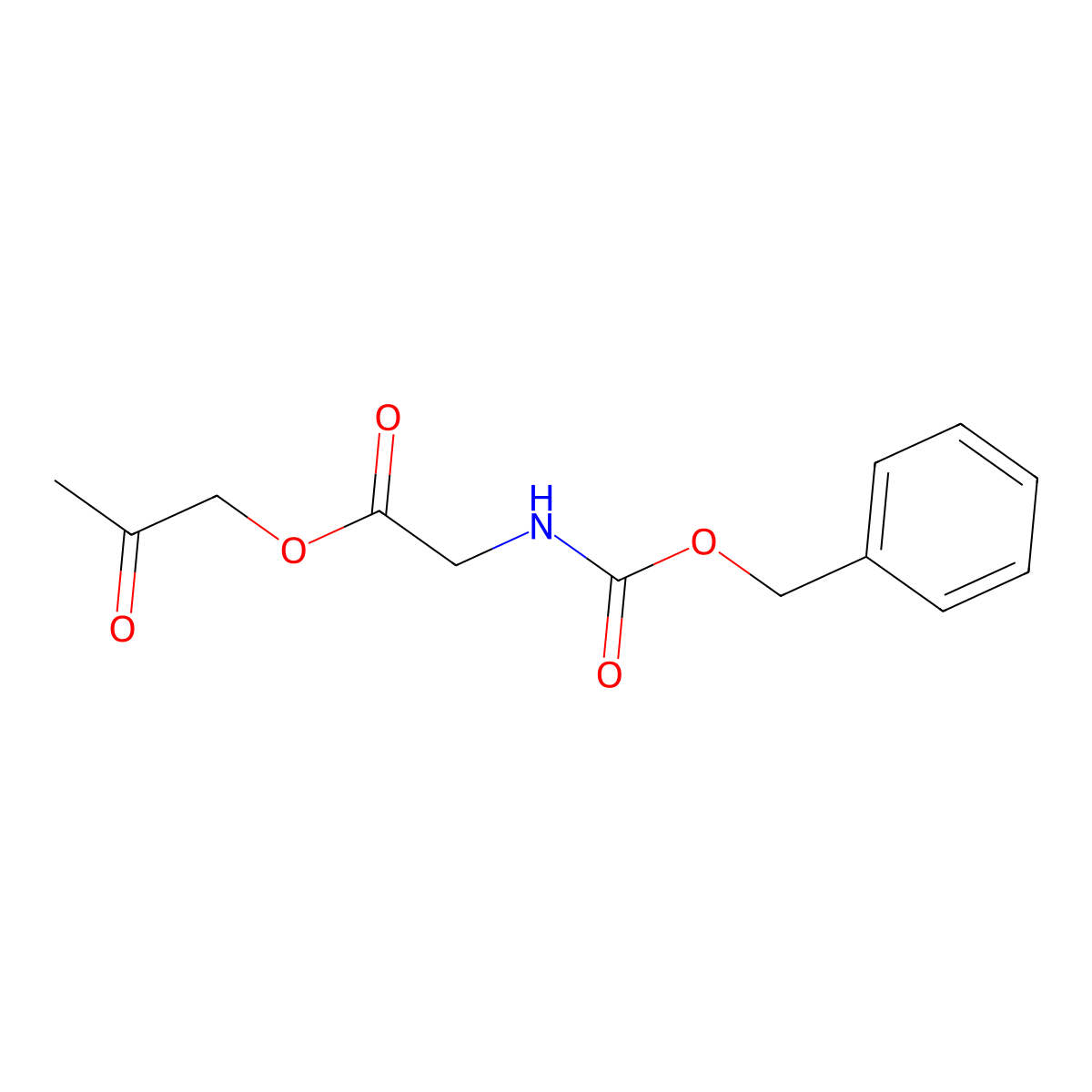 N-Carbobenzoxyglycine acetonyl ester molecular structure, CAS 77109-82-1